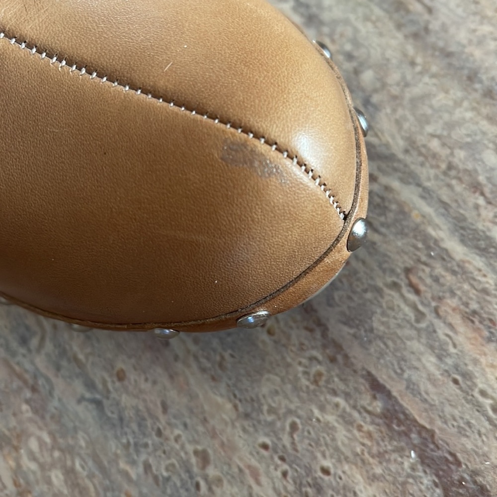 VGUC Vintage STEVE MADDEN Leather Lashes Brown Silver Tone Studded Clog ~ 7 - Picture 6 of 6